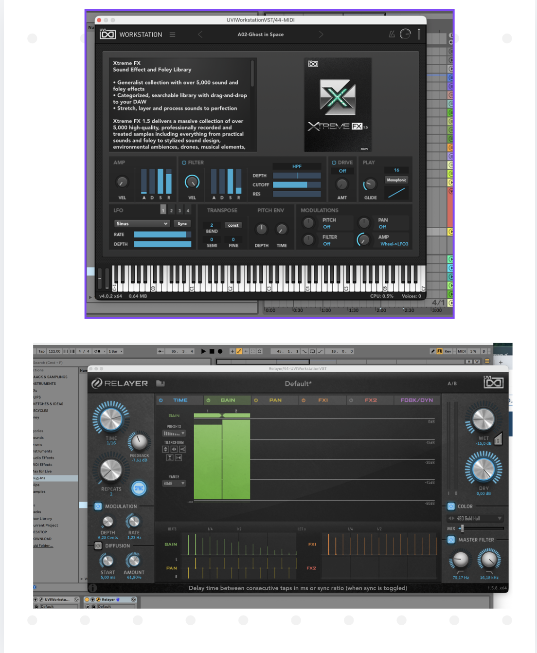 UVI UVI Creative Bundle: Relayer (Delay) + Xtreme FX 1